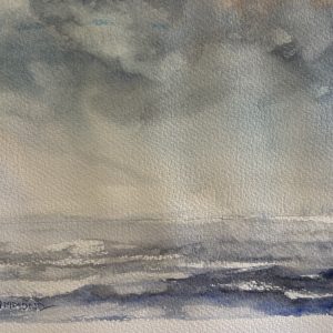 Storm over the sea in Watercolor (Copy)